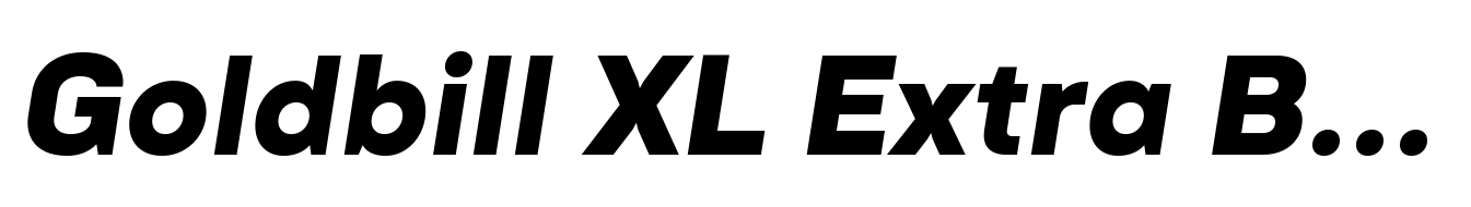 Goldbill XL Extra Bold Italic